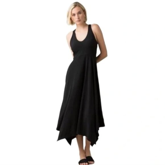 prAna Josepina Maxi Scoop Cross Back Dress Black XS - Picture 3 of 8